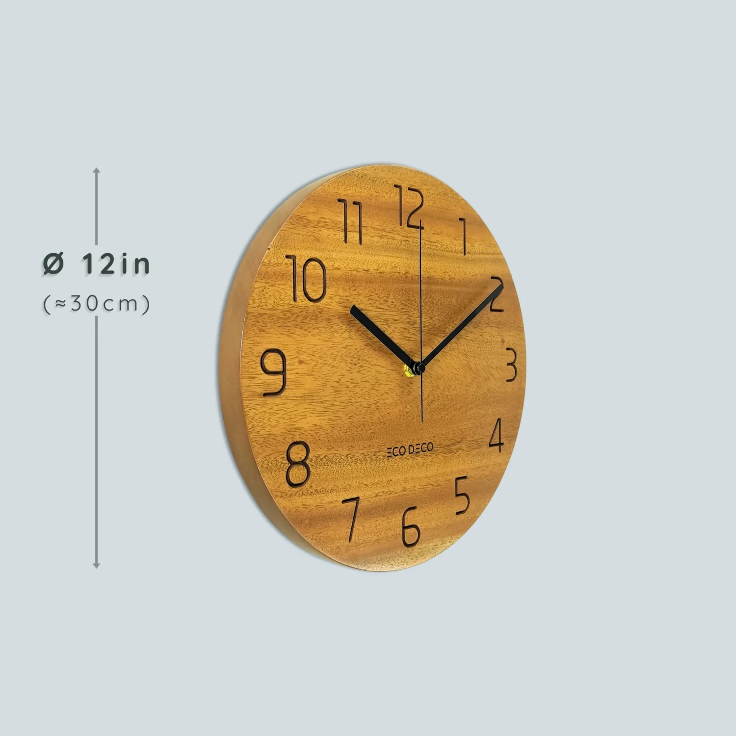 ecodeco-minimalist-elegance-12-inch Minimalist Elegance Solid Wood Wall Clock