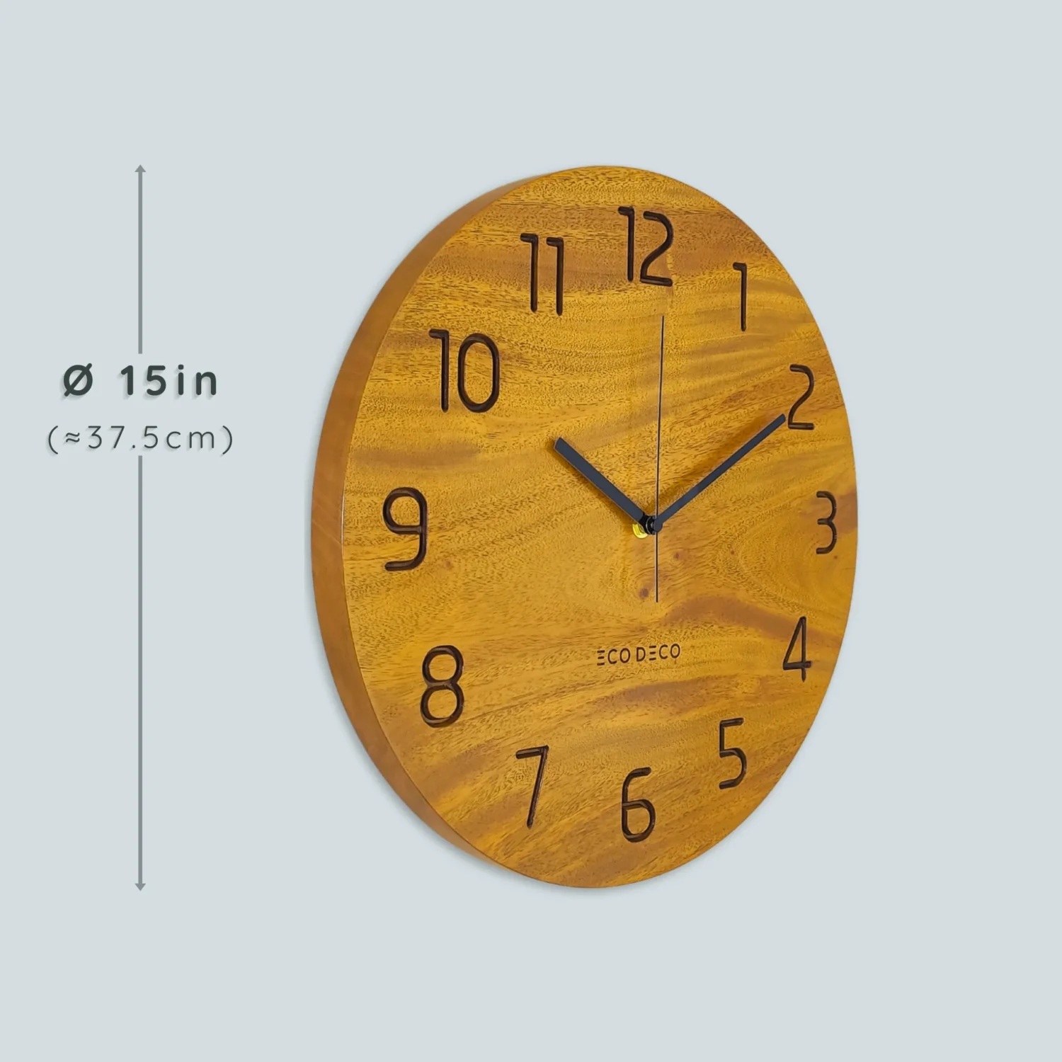 ecodeco-minimalist-elegance-15-inch Minimalist Elegance Solid Wood Wall Clock