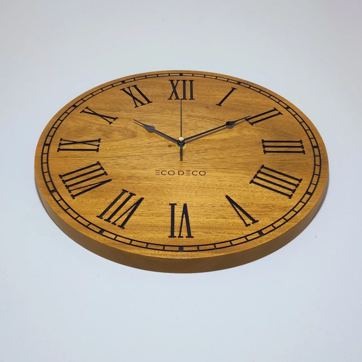ecodeco- vintage-grain-bottom Vintage Grain Solid Wood Wall Clock