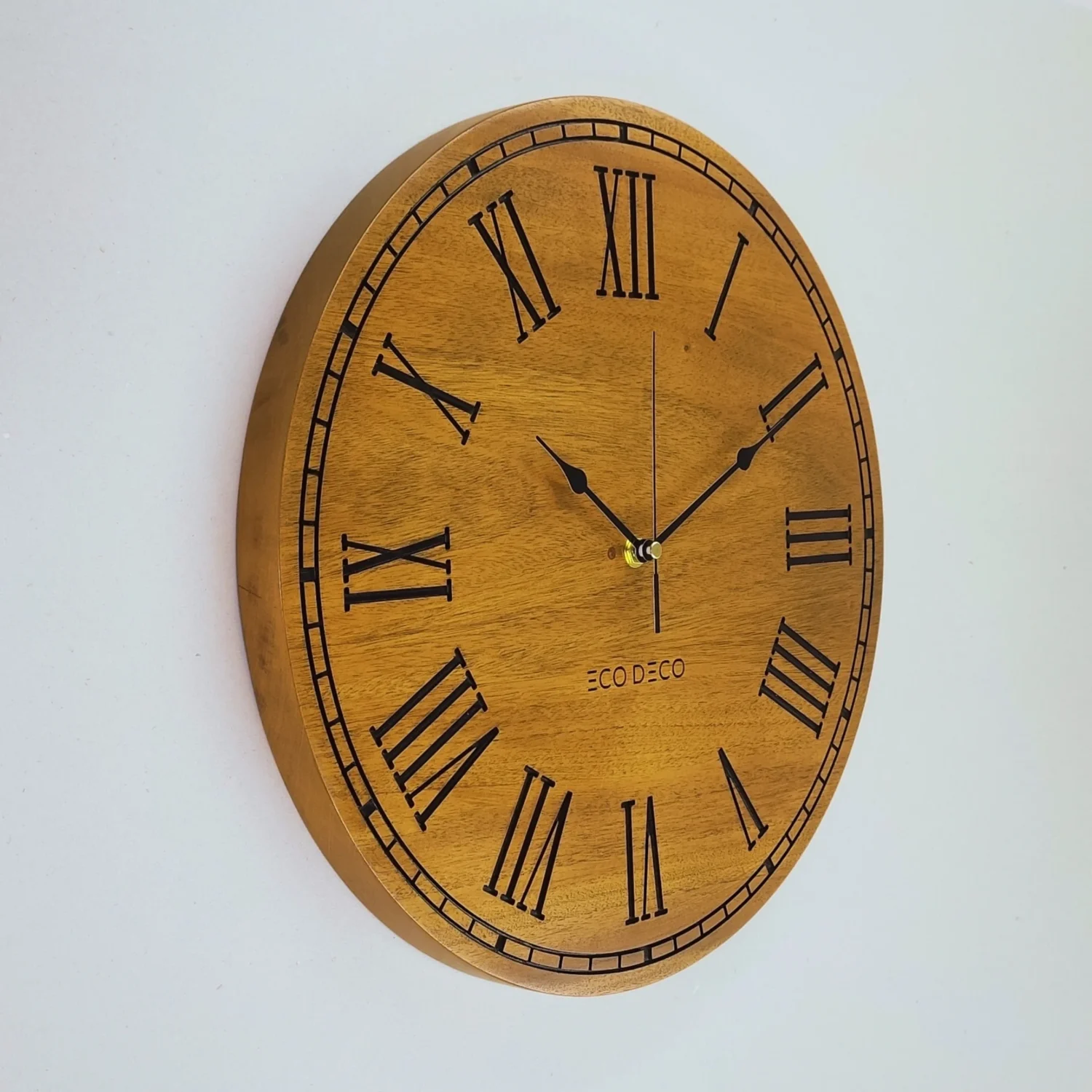 ecodeco- vintage-grain-left Vintage Grain Solid Wood Wall Clock