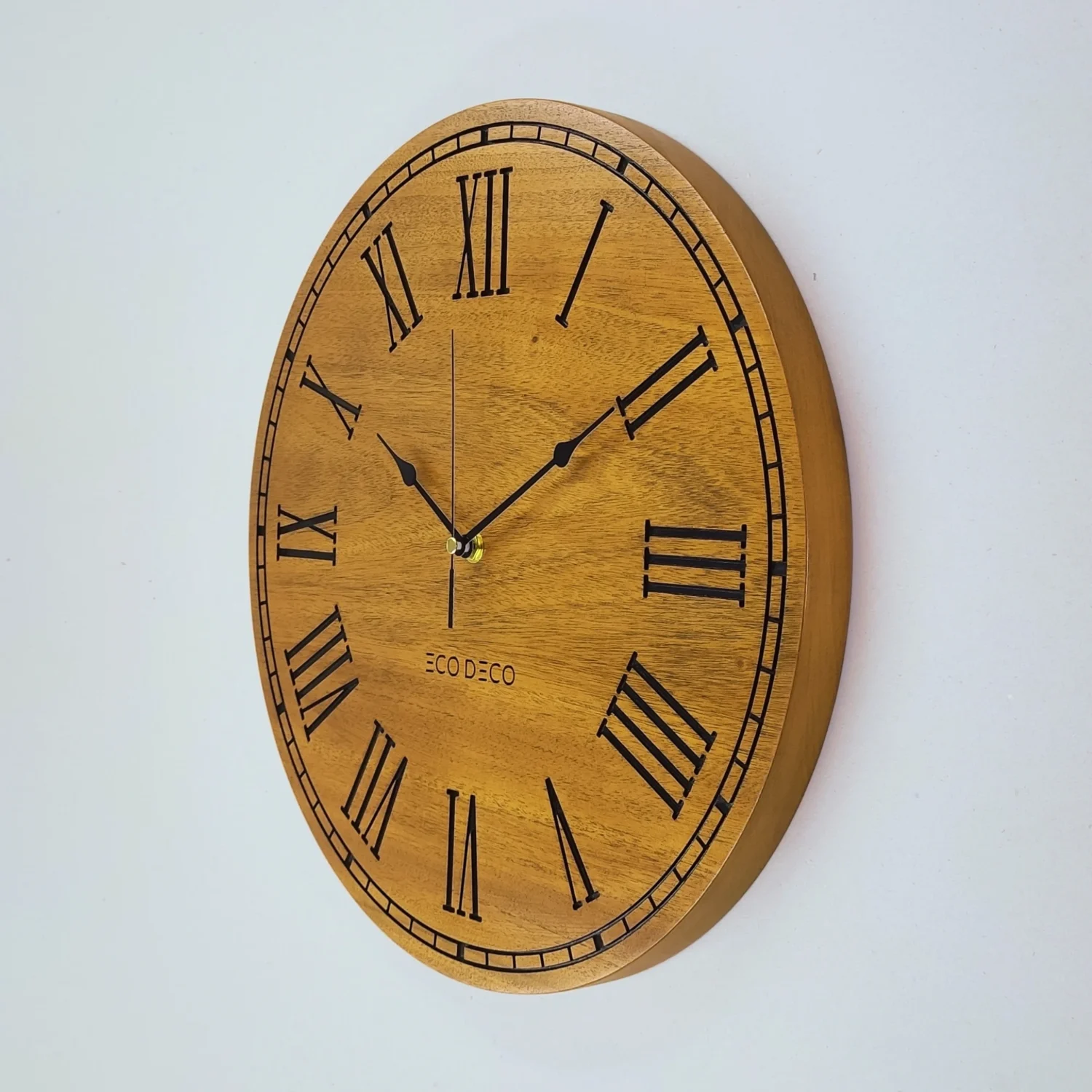 ecodeco- vintage-grain-right Vintage Grain Solid Wood Wall Clock